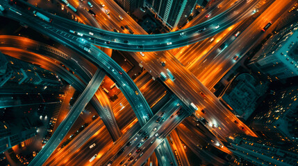 An aerial view of a massive highway network