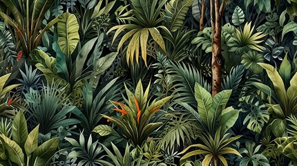  dark green background with a pattern of different types 