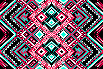 Geometric ethnic navajo, netive america pattern traditional Design for seamless pattern,background,carpet,wallpaper,clothing,Batik,fabric,Vector illustration.style