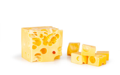 Cheese isolated on a white background