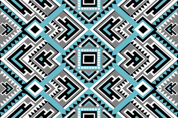 Geometric ethnic navajo, netive america pattern traditional Design for seamless pattern,background,carpet,wallpaper,clothing,Batik,fabric,Vector illustration.style