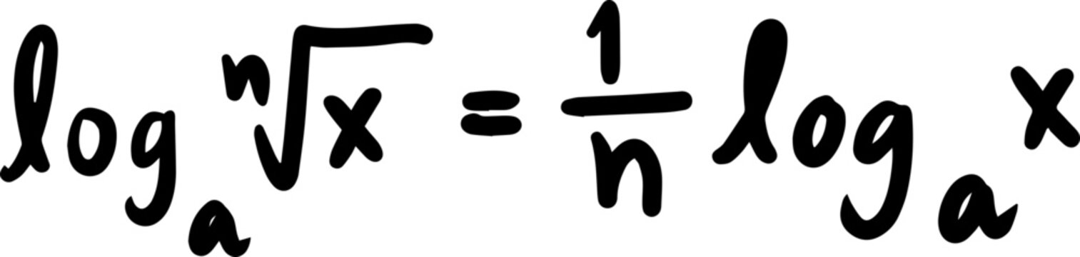 logarithm formulas math handwritten