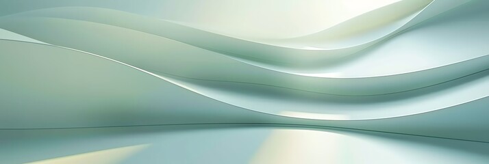 green, white gradient, curved shape, white background, 3d render, simple shapes, in the style of simple, minimal, blue lightaspect ratio 3:1 for banner, landing page, blog, website BG