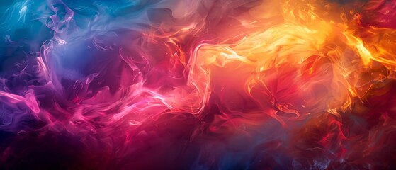 A mesmerizing abstract colorful background featuring anamorphic lens effects, where colors warp and twist in surreal patterns.