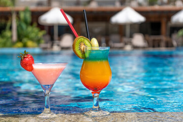 cocktail on the pool