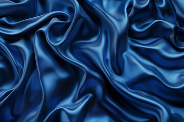 Fototapeta premium Nautical visuals on a rich sapphire blue silky 3D background.