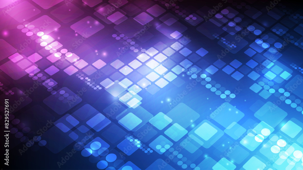 Poster abstract technology background. futuristic interface with glowing particles. vector illustration.