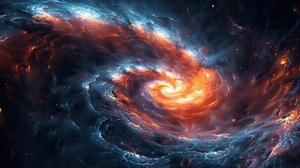 An abstract image of a spiral of light reaching upwards.