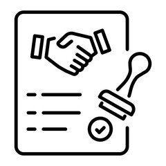 Here’s a linear icon of job contract 