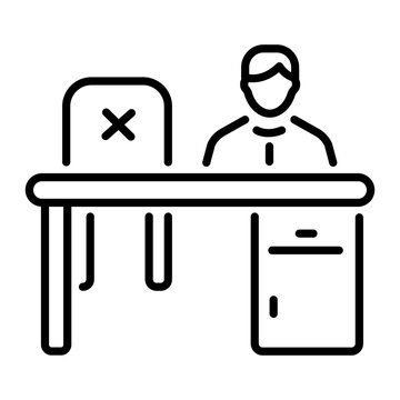 Check out linear icon of absenteeism