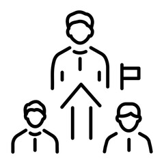 Download this linear icon of leadership skills 