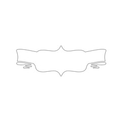  Line Ribbon Banner Silhouettes