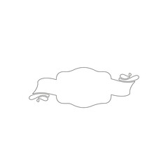  Line Ribbon Banner Silhouettes