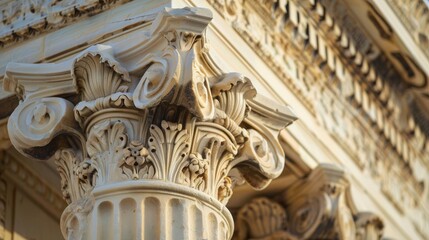 A close-up of the intricate friezes and metopes decorating the Parthenon