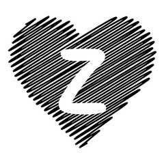  Heart Silhouettes A-Z for Valentine's Day