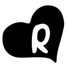  Heart Silhouettes A-Z for Valentine's Day