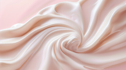 Soft Pink Silk Fabric with Gentle Folds