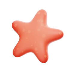 starfish 3D illustration. star. ocean