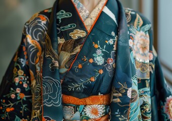 Naklejka premium Geisha in Traditional Kimono