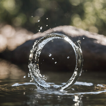 water pouring into a glass