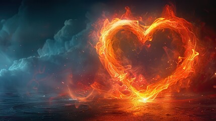 An illustration of a heart with a glowing halo.