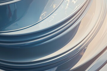 Shiny Plates for Elegant Dinner, Generative AI