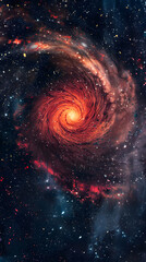 Fototapeta premium Swirling Fingerprint Morphs into Vast Galaxy of Stars and Nebulae