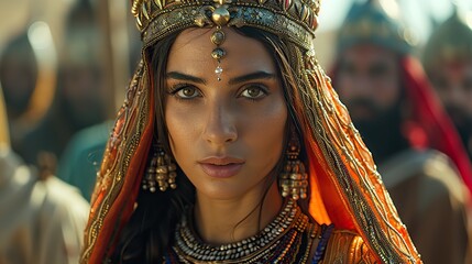 The Book of Esther: A courageous queen, Esther, uses her position to save her people from destruction, demonstrating God's providence and the power of courage in the face of adversity.