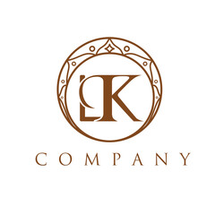 LK letter logo design, LK monogram logo, LK initials icon