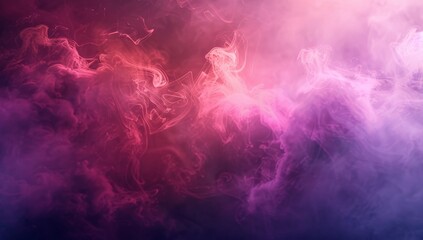 Dark purple and pink background with smoke floating in the air, pink clouds of color, light tones, ethereal illustrations, mysterious background