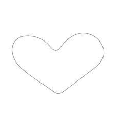 Line Heart Silhouettes for Valentine's Day