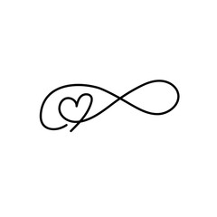 Line Heart Silhouettes for Valentine's Day