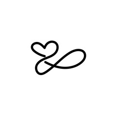 Line Heart Silhouettes for Valentine's Day