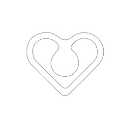 Line Heart Silhouettes for Valentine's Day