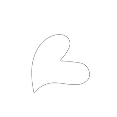 Line Heart Silhouettes for Valentine's Day