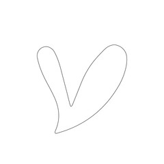 Line Heart Silhouettes for Valentine's Day