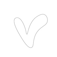 Line Heart Silhouettes for Valentine's Day