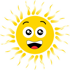 Happy Sun Illustration Icon Logo Design