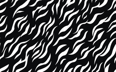 Abstract modern zebra seamless pattern. Animals trendy background. White and black decorative vector stock illustration for print, card, postcard, fabric, textile. Modern ornament of stylized skin