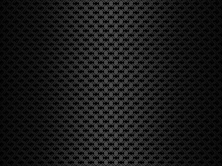 Black metal texture steel background. Perforated metal sheet.