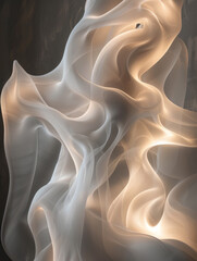 Obraz premium Abstract light art with fluid, glowing, and translucent forms.