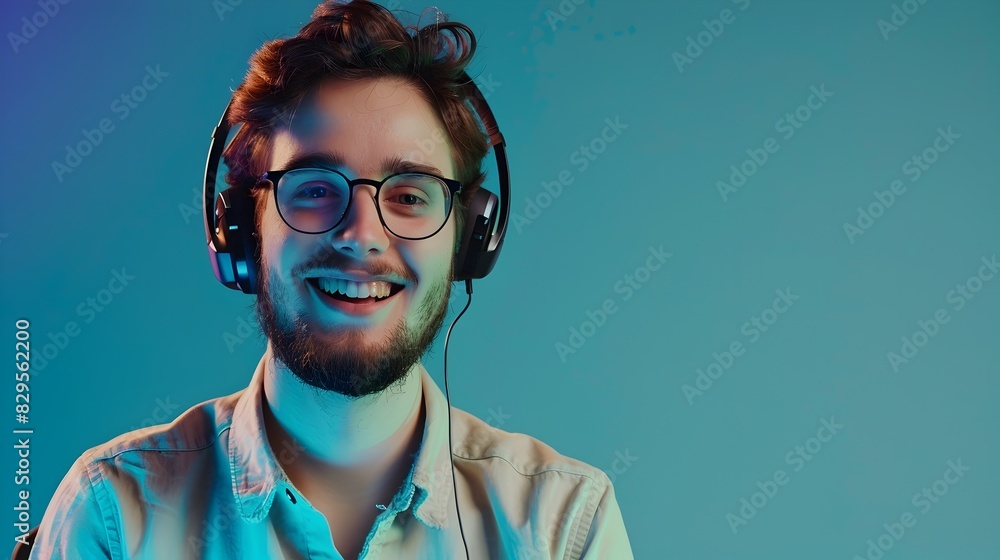 Poster cheerful customer support representative excels in problemsolving role