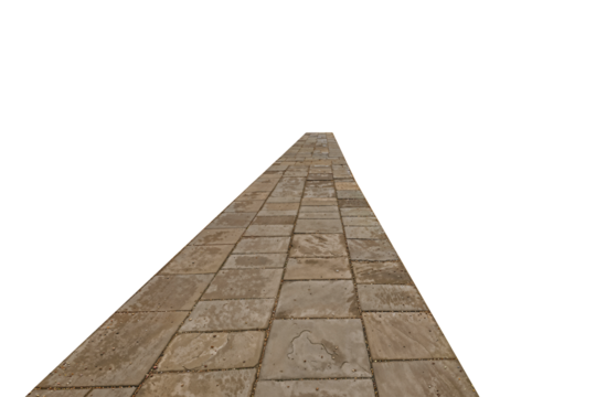 cutout of sidewalk tiles road texture transparent isolated png