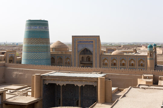 View of Itchan Kala, the walled inner town of the city of Khiva