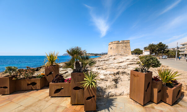 Moraira (Teulada-Moraira), Costa Blanca Spanien, Altstadt und Promenade El Portet/L'Ampolla
