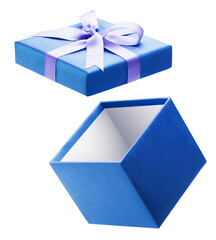 Open gift box isolated