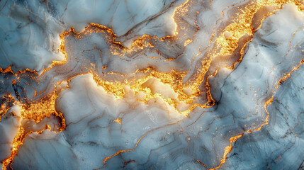 Minimalist background of carrara marble with gold inlays