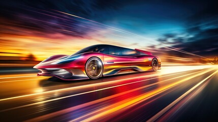 fast moving car