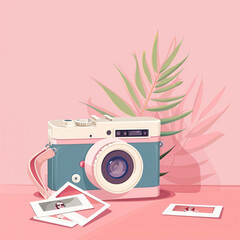 World photography day vector, banner. Social media post template with camera design in line art design for world photography day design.
