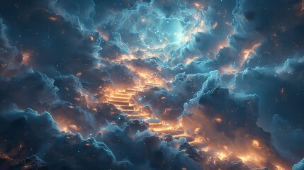 Obraz premium A celestial path leading to the heavens.